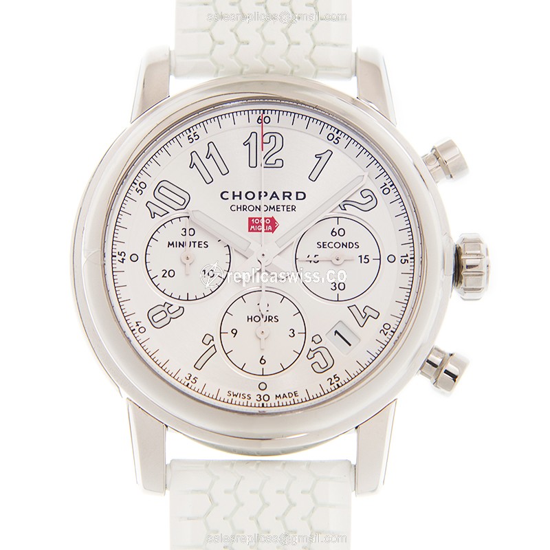 Chopard 168588-3001 Replica - Automatic - White Dial - Steel Case - Rubber Strap - Luxury Replica MILLE MIGLIA GT XL Watch